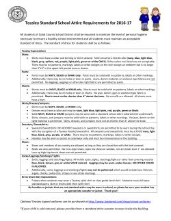 Teasley Standard School Attire Requirements for 2016-17