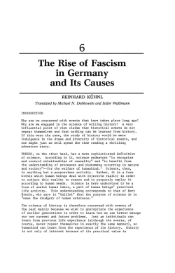 The Rise of Fascism in Germany and Its Causes