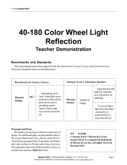 24-0180 - 40-180 Color Wheel Instructions