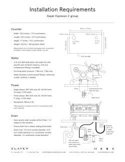 Specs - Slayer Espresso