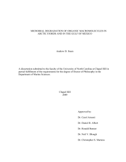 MICROBIAL DEGRADATION OF ORGANIC MACROMOLECULES