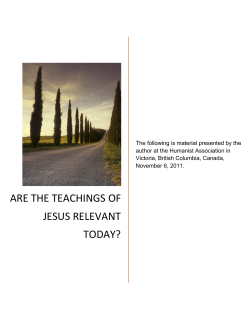 Are the teachings oF jesus relevant today?