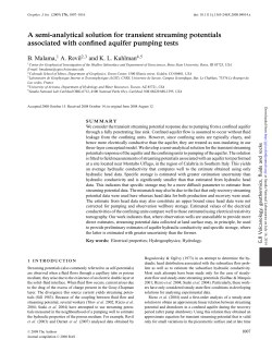 A semi-analytical solution for transient streaming potentials