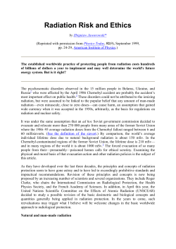 Radiation Risk And Ethics