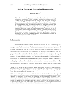 SOCIETAL CHANGE AND CONSTITUTIONAL INTERPRETATION