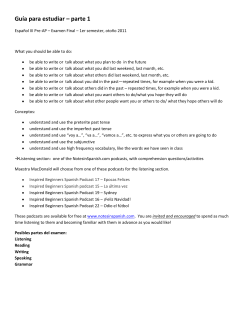 Gu&iacute;a para estudiar &ndash; parte 1