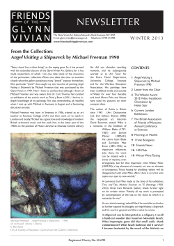 NEWSLETTER - The Association of Friends of the Glynn Vivian Art