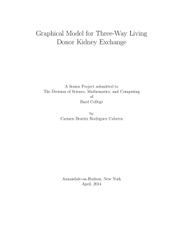 Graphical Model for Three-Way Living Donor Kidney Exchange