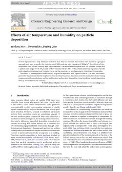 Effects of air temperature and humidity on particle deposition