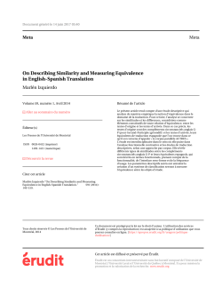 On Describing Similarity and Measuring Equivalence in