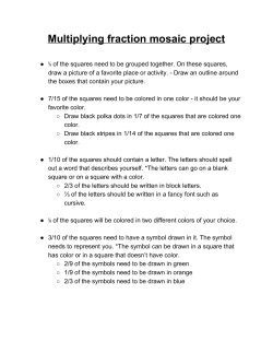 Multiplying fraction mosaic project