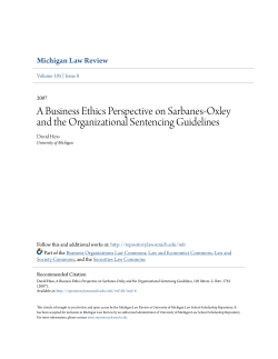 A Business Ethics Perspective on Sarbanes