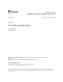 Diversification Revisited - Digital Commons @ Butler University