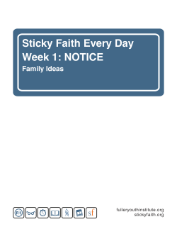 Sticky Faith Every Day