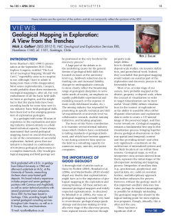 VIEWS Geological Mapping in Exploration