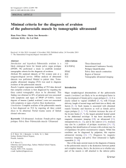 Minimal criteria for the diagnosis of avulsion of the puborectalis