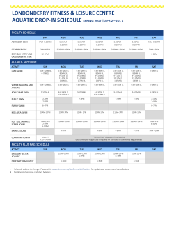Londonderry Pool Schedule