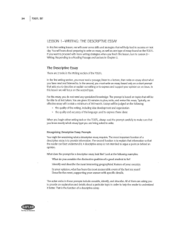 lesson 1-writing: the descriptive essay - B