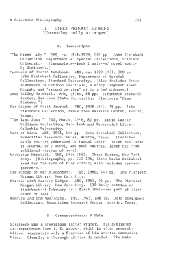 Other Primary and Secondary Sources