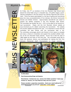 Fall 2010 - Iron Mountain Public Schools