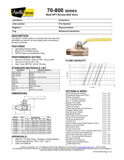 Submittal Sheet :: 70-800