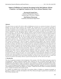 Impact of Inflation on Corporate Investment in the Sub