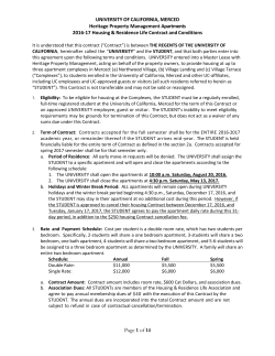 UNIVERSITY OF CALIFORNIA, MERCED Heritage Property