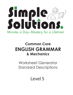 ENGLISH GRAMMAR Level 5