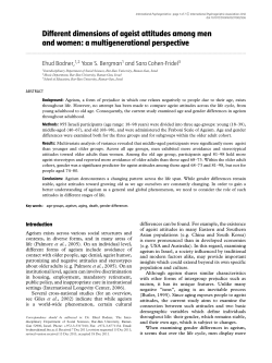 Different dimensions of ageist attitudes among men and women: a