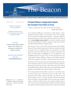 President Obama`s Inauguration Speech: The