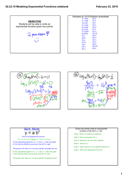 02.23.10 Modeling Exponential Functions.notebook