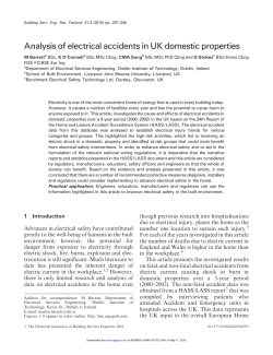 Analysis of electrical accidents in UK domestic properties