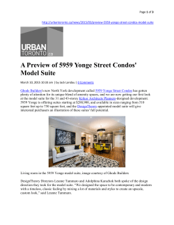 A Preview of 5959 Yonge Street Condos` Model Suite