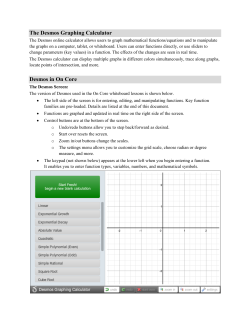 Desmos Graphing Calculator Guide for On