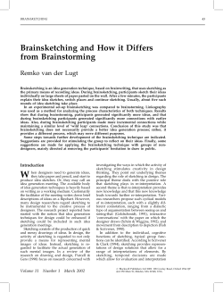 Brainsketching and How it Differs from Brainstorming