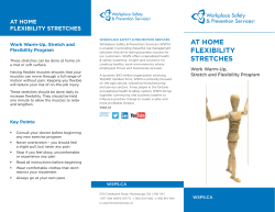 At Home Flexibility StretcHeS