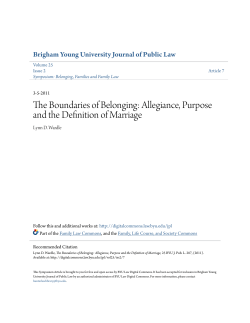 The Boundaries of Belonging: Allegiance, Purpose and the