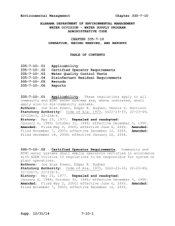 chapter 335-7-10 operation, record keeping, and reports