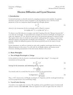 Electron Diffraction and Crystal Structure