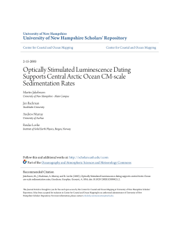 Optically Stimulated Luminescence Dating Supports Central Arctic