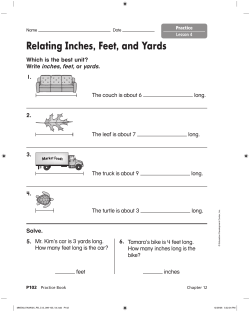 Relating Inches, Feet, and Yards