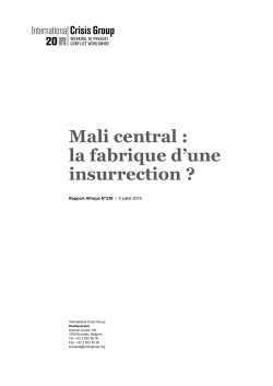 Mali central - la fabrique d`une insurrection
