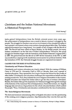 Atula Imsong, "Christians and the Indian National Movement: A