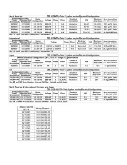 CBS_2152XTS&mdash;Twin 1&frac12; gallon version Electrical Configurations