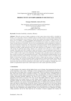 productivity of forwarders in south italy