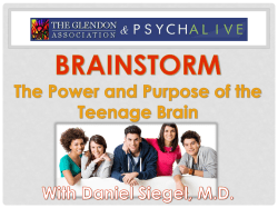 BRAINSTORM The Power and Purpose of the Teenage