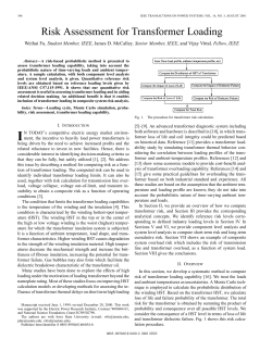 Risk assessment for transformer loading - Power