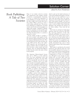 Book Publishing: A Tale of Two Societies