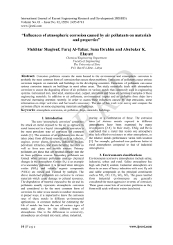 Influences of atmospheric corrosion caused by air pollutants