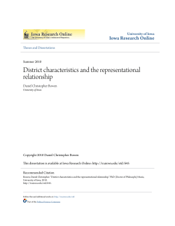District characteristics and the representational relationship